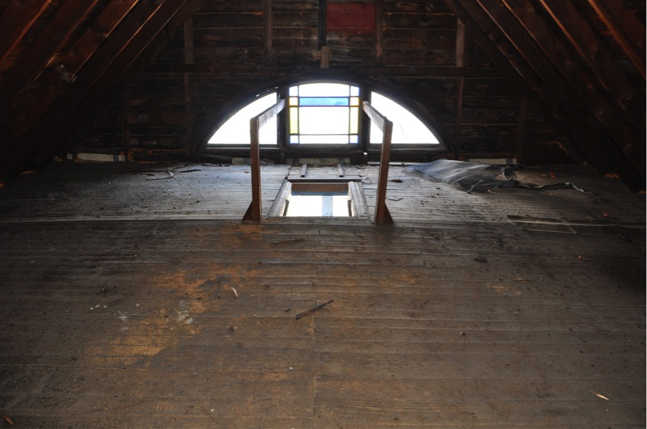 Fig. 6 Unfinished attic space, 9th11th NH Regimental Cottage.