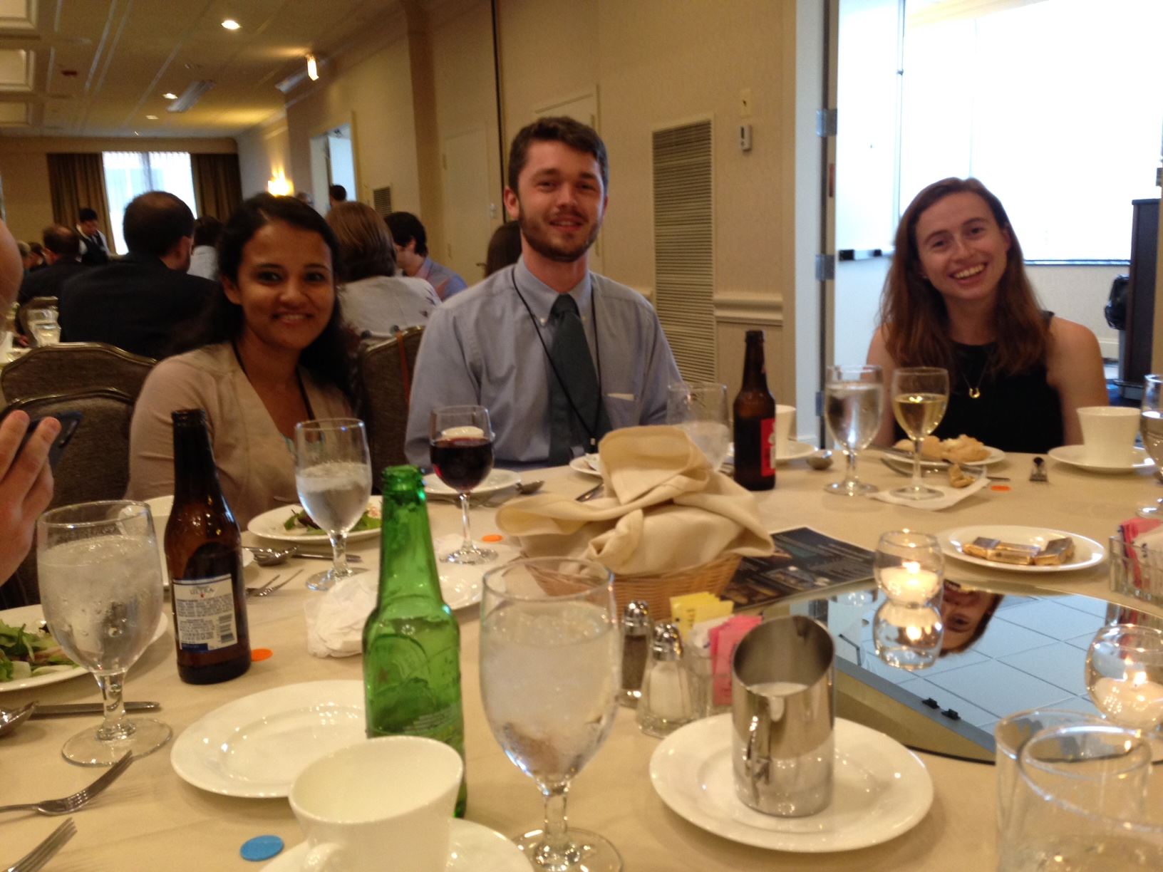 Rucha Kamath, Sam Biggers, and Dana Marks at the banquet